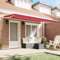 Tissu de Remplacement pour Store 4x2 m Rouge 
