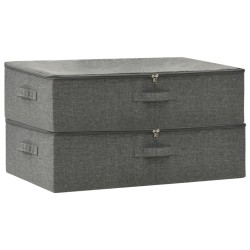 Boîtes de rangement 2 pcs Tissu 70x40x18 cm Anthracite 