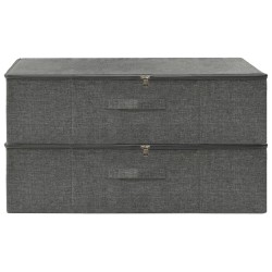 Boîtes de rangement 2 pcs Tissu 70x40x18 cm Anthracite 