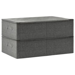 Boîtes de rangement 2 pcs Tissu 70x40x18 cm Anthracite 