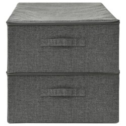 Boîtes de rangement 2 pcs Tissu 70x40x18 cm Anthracite 