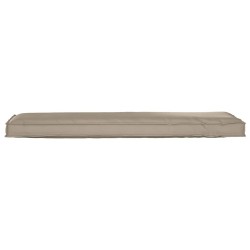 Coussin de palette pour banc taupe 140x40x8 cm en tissu Oxford 