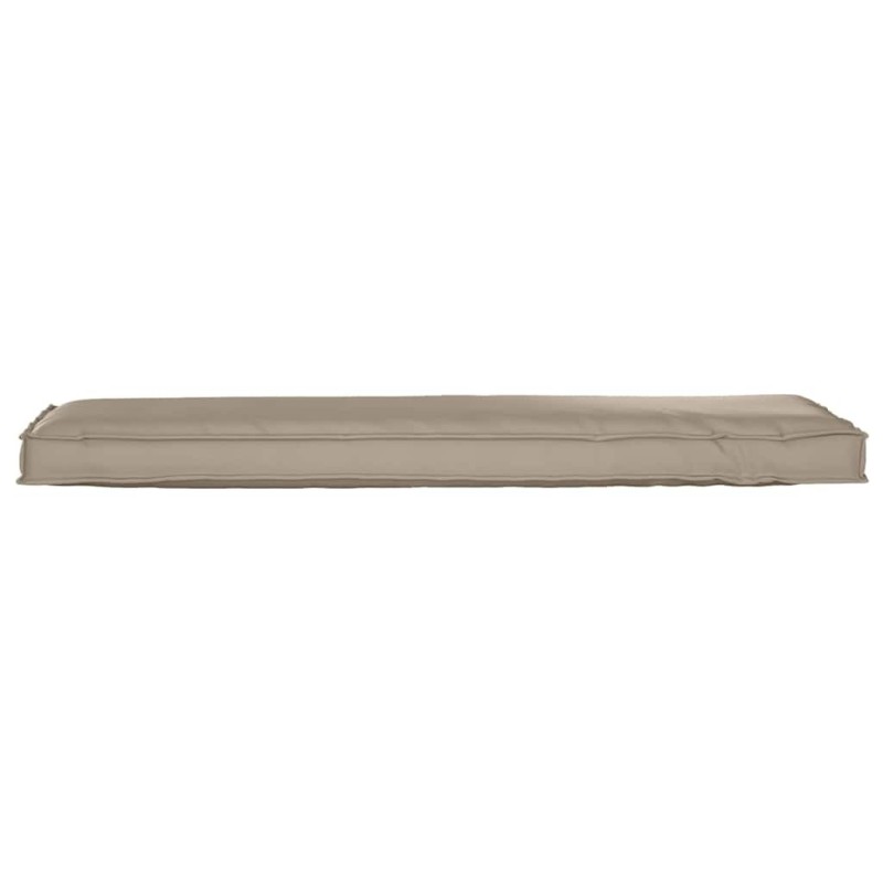 Coussin de palette pour banc taupe 140x40x8 cm en tissu Oxford 