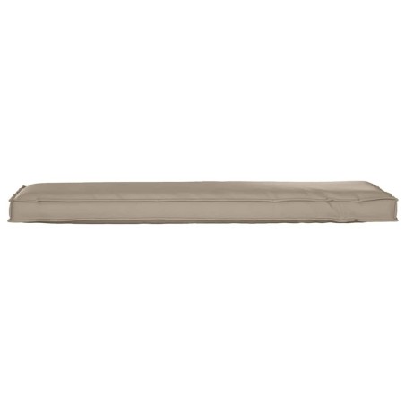 Coussin de palette pour banc taupe 140x40x8 cm en tissu Oxford 