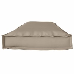 Coussin de palette pour banc taupe 140x40x8 cm en tissu Oxford 
