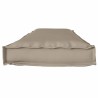 Coussin de palette pour banc taupe 140x40x8 cm en tissu Oxford 
