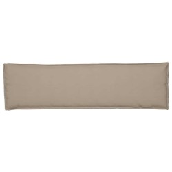 Coussin de palette pour banc taupe 140x40x8 cm en tissu Oxford 