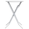 Table de jardin pliante Blanche Ø50x72 cm Acier 