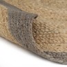 Tapis fait à la main Jute avec bord gris 180 cm 