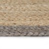 Tapis fait à la main Jute avec bord gris 180 cm 