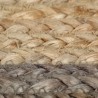 Tapis fait à la main Jute avec bord gris 180 cm 