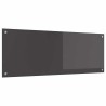 Crédence de Cuisine Grise Foncé 110x40x0,6 cm Verre Trempé 