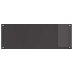 Crédence de Cuisine Grise Foncé 110x40x0,6 cm Verre Trempé 