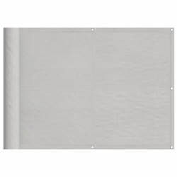 Écran de balcon gris clair 75x1000 cm 100% polyester oxford 