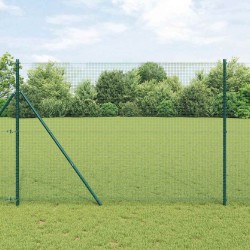 Clôture en fil soudé verte 1,6 x 25 m en acier 