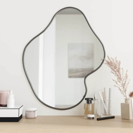 Miroir mural Noir 60x50 cm 