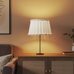 Abat-jour blanc Ø45x28 cm osier 