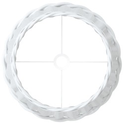 Abat-jour blanc Ø45x28 cm osier 