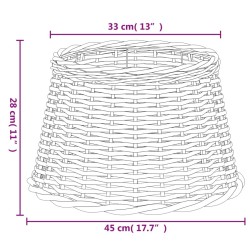 Abat-jour blanc Ø45x28 cm osier 