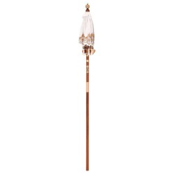 Parasol balinais Autre Crème x 260 cm Coton et bois massif 