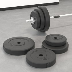 Plaques de poids 6 pcs 30 kg Béton 