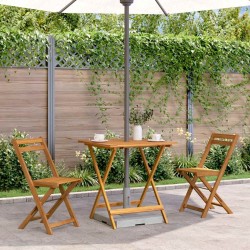 Table pliable de jardin 70x70x75 cm Bois d'acacia massif 