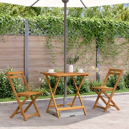 Table pliable de jardin 70x70x75 cm Bois d'acacia massif 