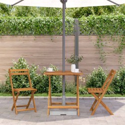 Table pliable de jardin 70x70x75 cm Bois d'acacia massif 