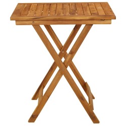 Table pliable de jardin 70x70x75 cm Bois d'acacia massif 
