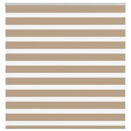 Store zèbre marron sable largeur du tissu 140,9cm polyester 