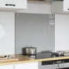 Éclairage de dosseret de cuisine gris clair 70x60x0,6 cm en verre trempé 