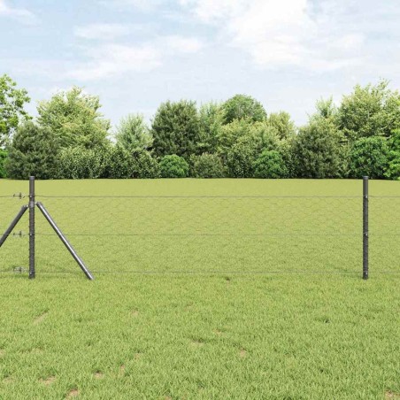 Clôture Hexagonale Grise Gris 1.6 x 50 m Acier 