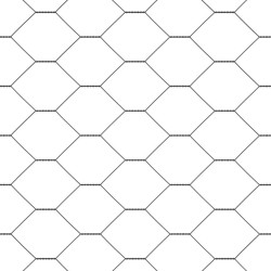 Clôture Hexagonale Grise Gris 1.6 x 50 m Acier 