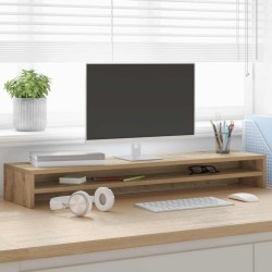 Support de moniteur chêne artisanal 100x24x13cm bois ingénierie 