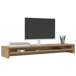 Support de moniteur chêne artisanal 100x24x13cm bois ingénierie 