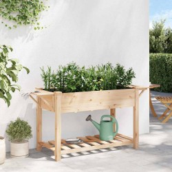 Jardinière avec étagères 155x59x76 cm en bois de pin massif 