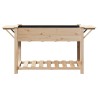 Jardinière avec étagères 155x59x76 cm en bois de pin massif 
