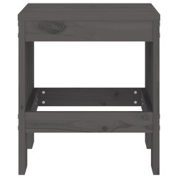 Tabourets de jardin lot de 2 gris 40x36x45 cm bois massif pin 