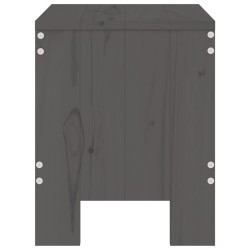 Tabourets de jardin lot de 2 gris 40x36x45 cm bois massif pin 