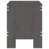Tabourets de jardin lot de 2 gris 40x36x45 cm bois massif pin 