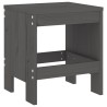 Tabourets de jardin lot de 2 gris 40x36x45 cm bois massif pin 