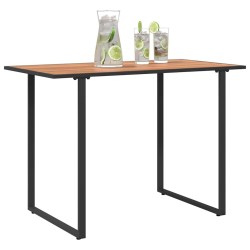 Table de jardin Marron 100x55x70 cm DPC et Acier 