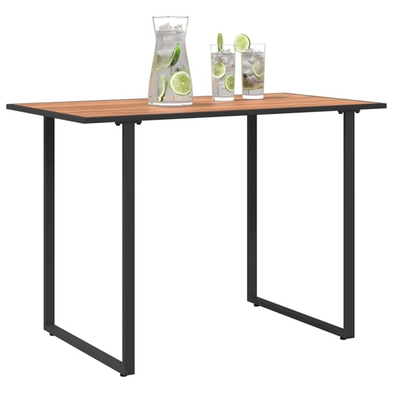 Table de jardin Marron 100x55x70 cm DPC et Acier 