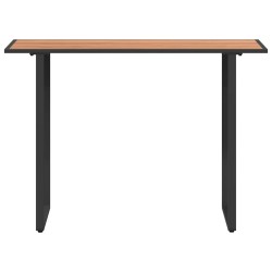 Table de jardin Marron 100x55x70 cm DPC et Acier 