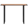 Table de jardin Marron 100x55x70 cm DPC et Acier 