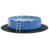 Tapis de sol de piscine noir Ø 500 cm en tissu non tissé, rond. 