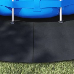 Tapis de sol de piscine noir Ø 500 cm en tissu non tissé, rond. 