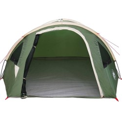 Tente avec toit Vert Moyen Polyester et fibre de verre 