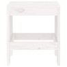 Tabourets de jardin lot de 2 blanc 40x36x45 cm bois massif pin 