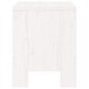 Tabourets de jardin lot de 2 blanc 40x36x45 cm bois massif pin 